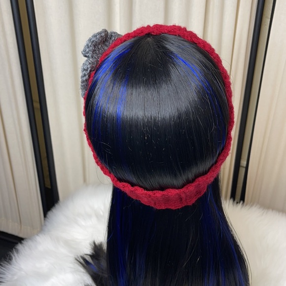 KNITTED FLORAL HEADBAND- OSFM HOMEMADE! - Picture 8 of 8